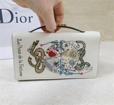 dior tarot clutch|Christian Dior Tarot La Roue De La Fortune Clutch .